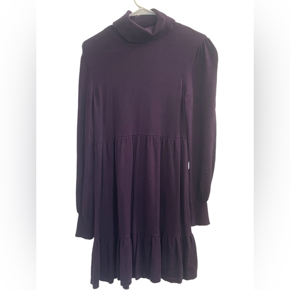 APT 9 Women’s Sweater dress. Long sleeve, turtle neck, purple. Women Size small